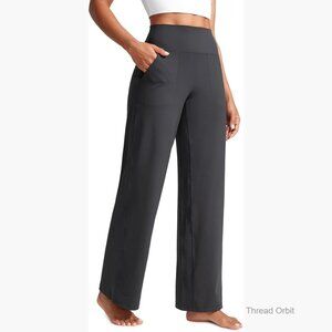 High Waisted Wide Leg Yoga Pants with Pockets Buttery Soft Lounge